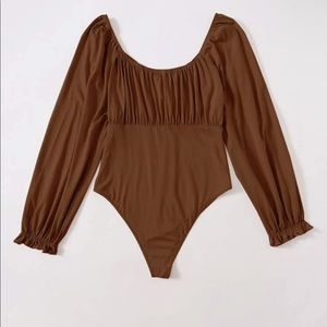 coffee brown bodysuit